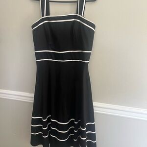 Elegant Black and White Dress